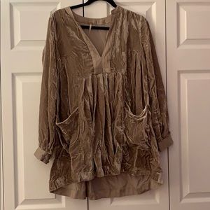 Free People crushed velvet mini dress